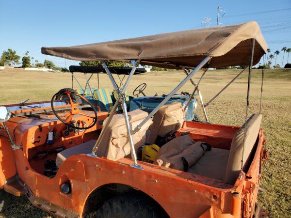 Willys Flatfender Jeep Soft Top Bimini Style - Image 15